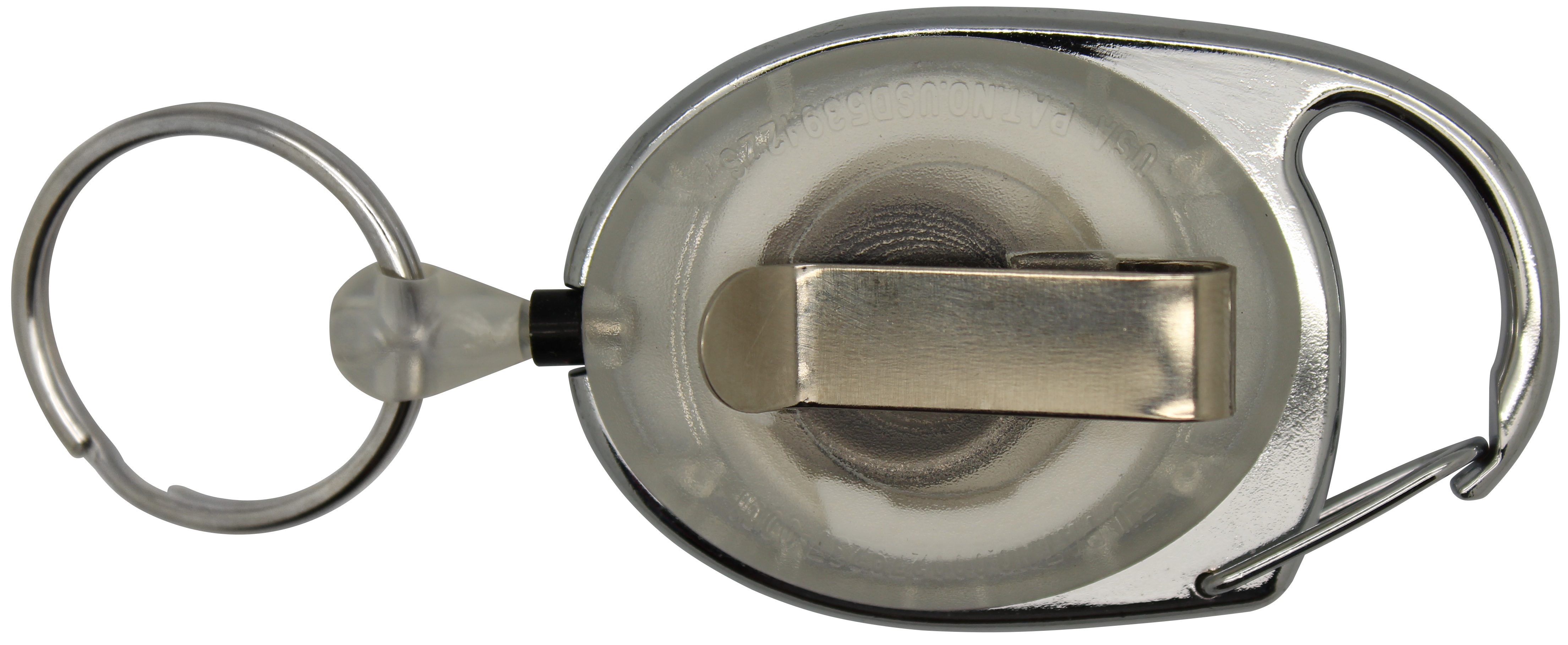 Jojo oval, Gürtelclip & Karabinerhaken, Schlüsselring, Farbe: weiß