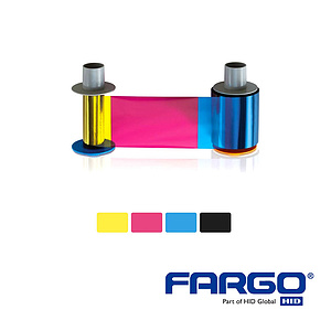 HID Fargo Farbband 4 Panel YMCK 084051, 500 Druckseiten / Rolle 